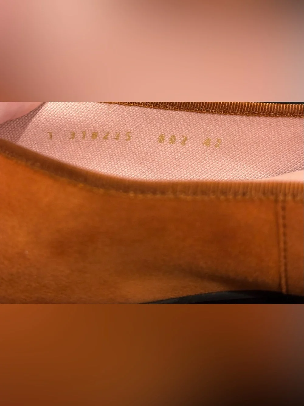 NIB Pretty Ballerinas Rosario Suede Ballerina Flats Orange/burnt Oxide Size 12
